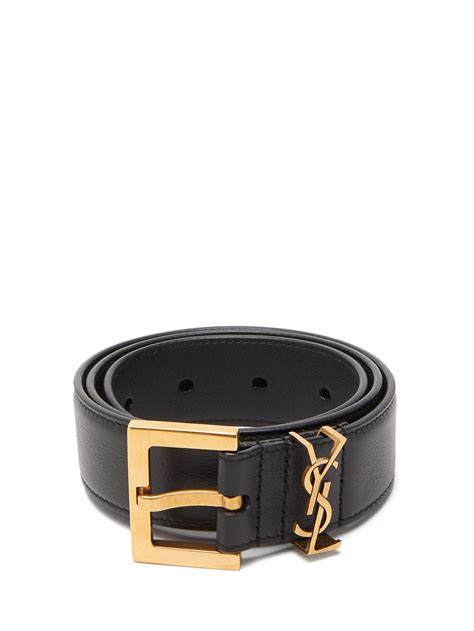 ysl black gold belt